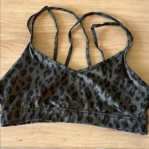 Old Navy Olive and Black Leopard Strappy Bralette